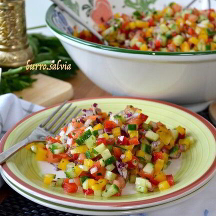 Рецепт Израильского салата сальса