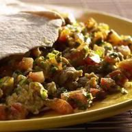 Рецепт Лепешки с яйцом и соусом сальса