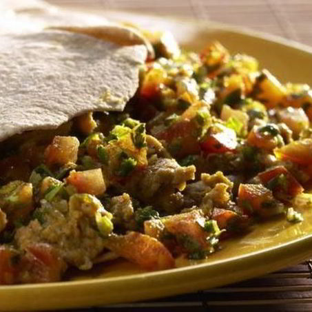 Рецепт Лепешки с яйцом и соусом сальса