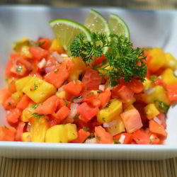 Рецепт Сальсы из ананаса и папайи