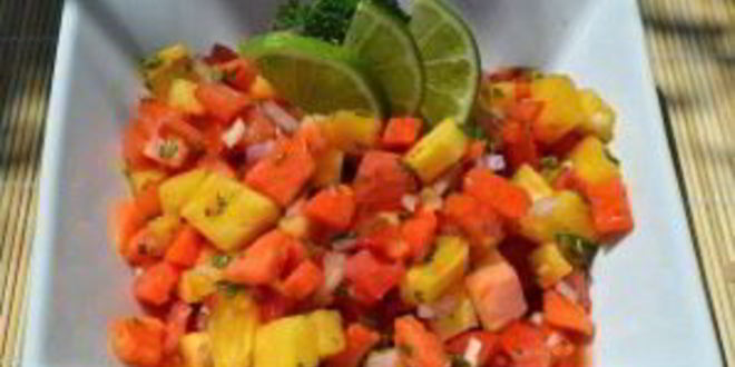 Рецепт сальсы из ананаса и папайи