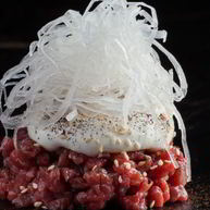 Рецепт Тартара из говядины с таледжио и дайконом