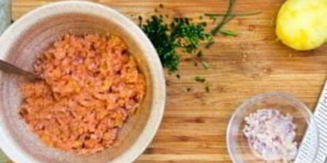 Рецепт тартара из копченой семги