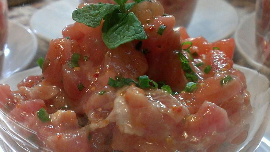 Рецепт тартара из тунца с арбузом