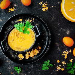 Рецепт Заварного сырного соуса с апельсинами