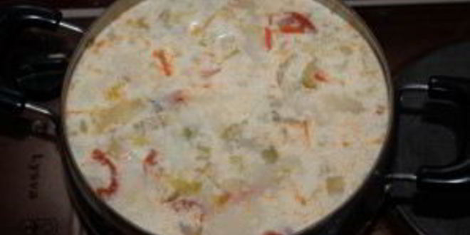 Рецепт белого супа с морепродуктами