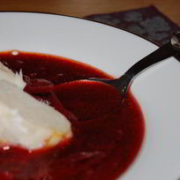 Борщ с фасолью и рыбой