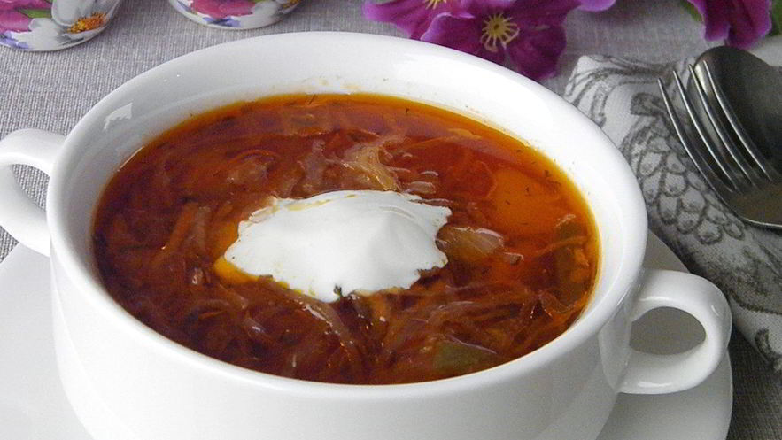 Рецепт борща с кислой капустой