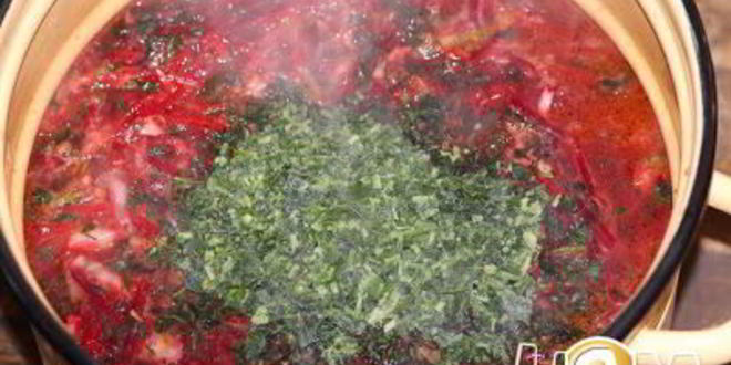 Рецепт борща с крапивой