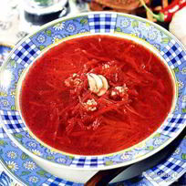 Борщ с печеной свеклой