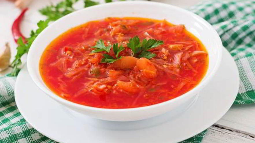 Рецепт пикантного постного борща
