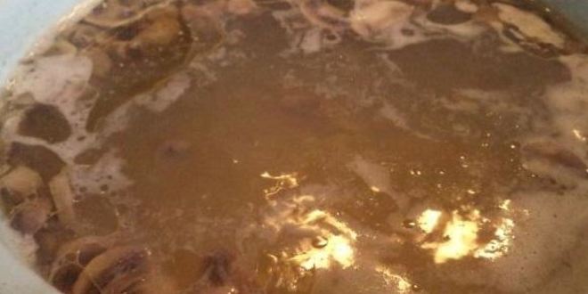 Рецепт грибного супа на курином бульоне