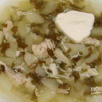 Щавель на курином бульоне