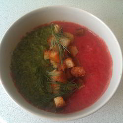 Рецепт Разноцветного гаспачо