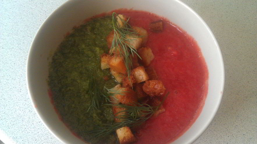 Рецепт разноцветного гаспачо