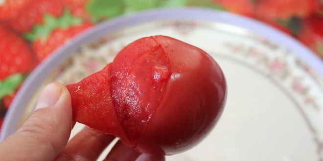 Рецепт томатна-вишневого гаспачо в стаканах