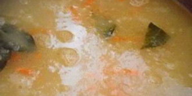 Рецепт горохового супа с копчеными ребрышками