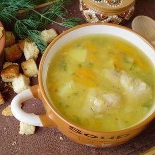 Рецепт Горохового супа с курицей в мультиварке