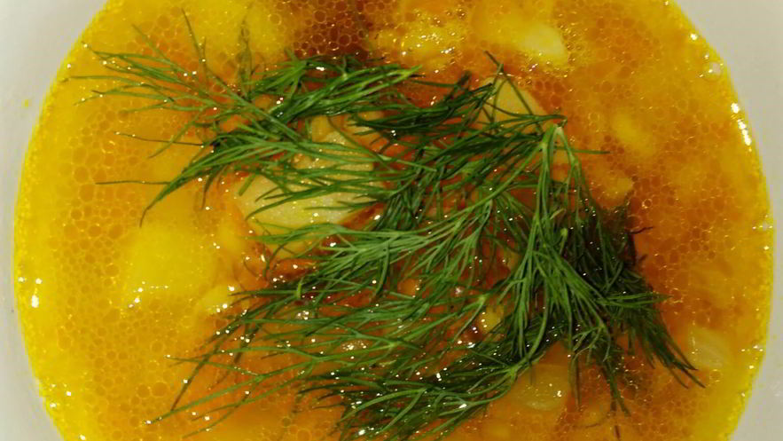 Рецепт горохового супа с зеленью