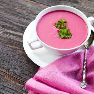 Рецепт Холодника на курином бульоне из запеченной свеклы