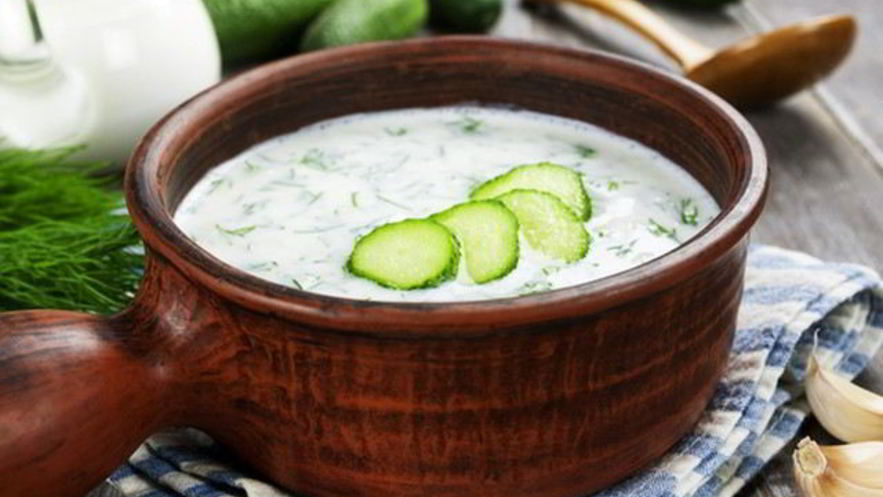 Рецепт холодного огуречного супа