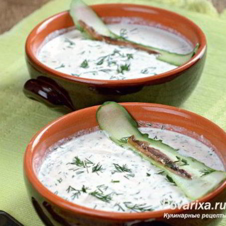 Рецепт Холодного пикантного супа с йогуртом