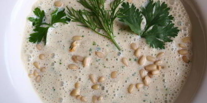 Рецепт холодного супа-пюре из кольраби