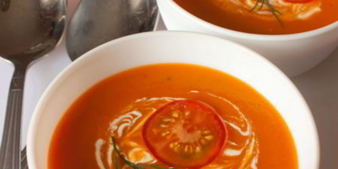Рецепт холодного томатного супа со специями