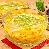 Рецепт Куриного супа с яичными блинчиками