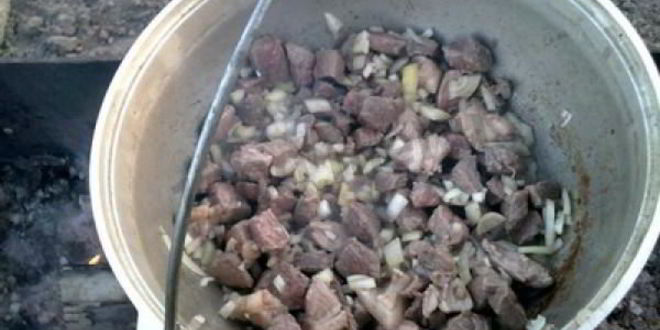 Рецепт лагмана на костре в казане