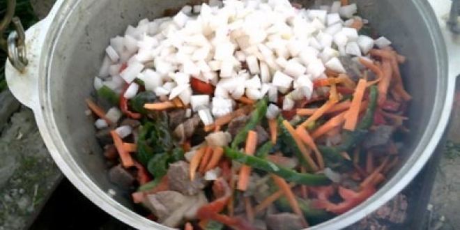 Рецепт лагмана на костре в казане