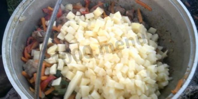 Рецепт лагмана на костре в казане