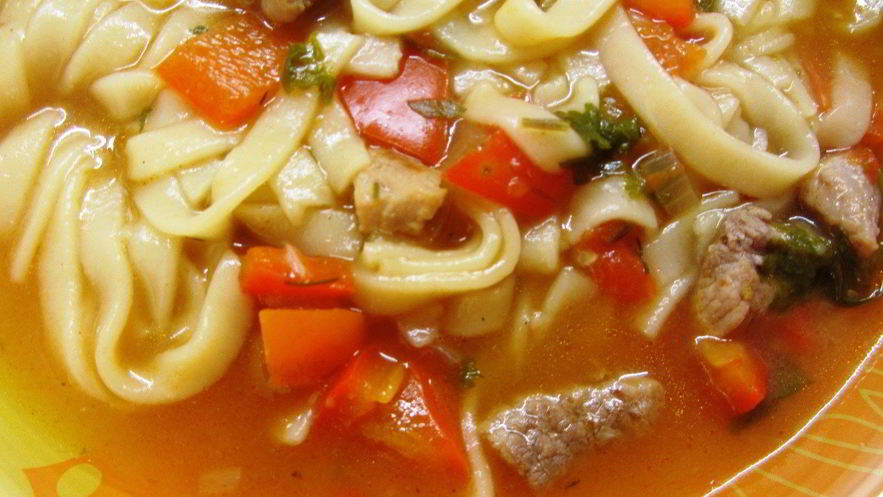 Рецепт лагмана на телячьем бульоне