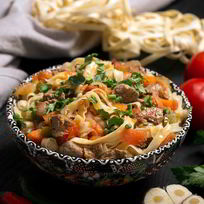 Рецепт Лагмана с курицей и овощами