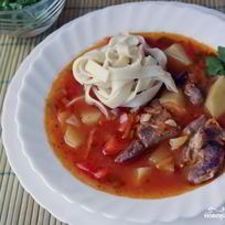 Лагман с овощами