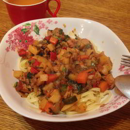 Рецепт Лагмана с солеными огурчиками