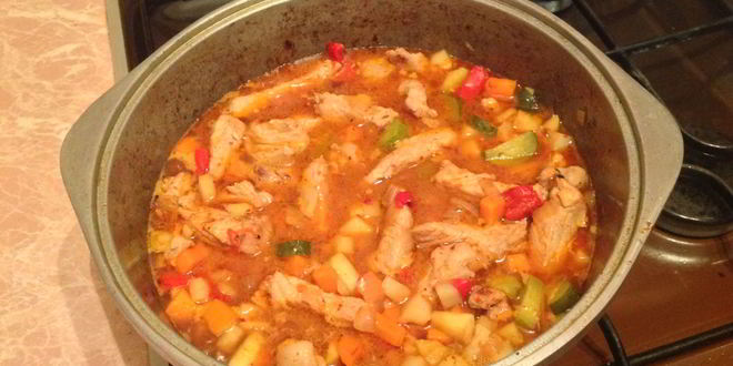 Рецепт лагмана с солеными огурчиками