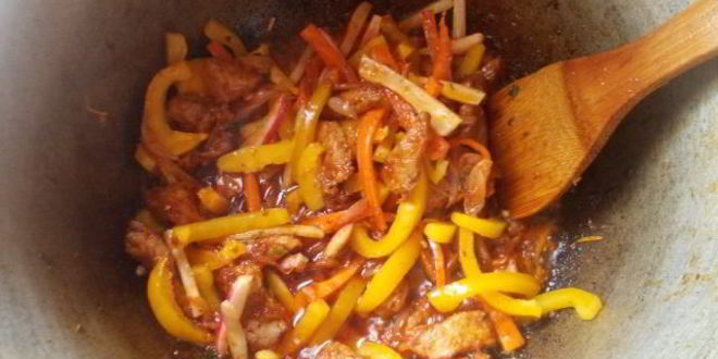 Рецепт лагмана с тянутой лапшой