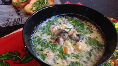 Рецепт Молочного супа с грибами