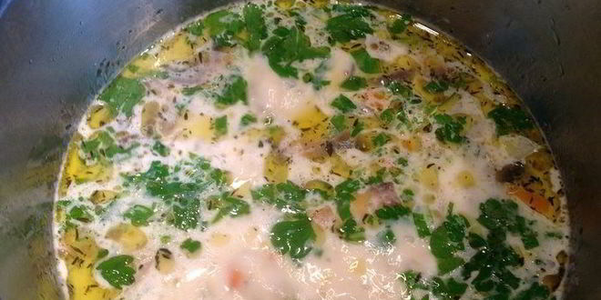 Рецепт молочного супа с грибами