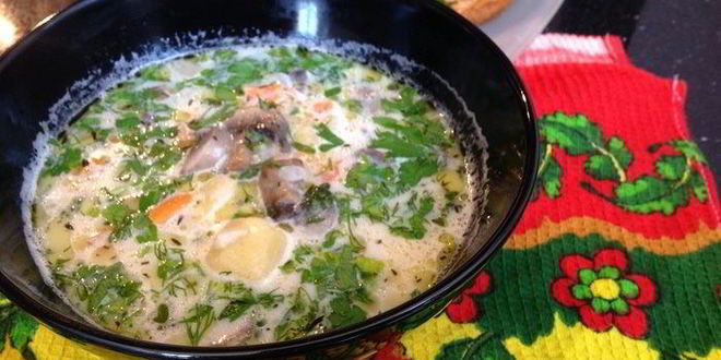 Рецепт молочного супа с грибами