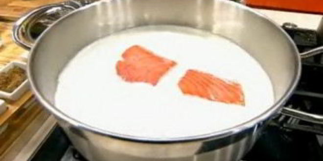 Рецепт молочного супа с рыбой