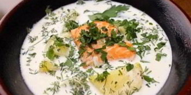 Рецепт молочного супа с рыбой