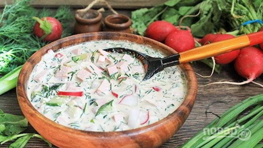 Рецепт классической окрошки на квасе