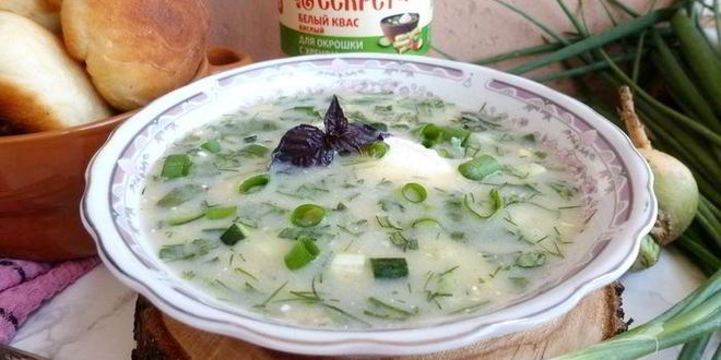 Рецепт летней окрошки с репой и пирожками с мясом