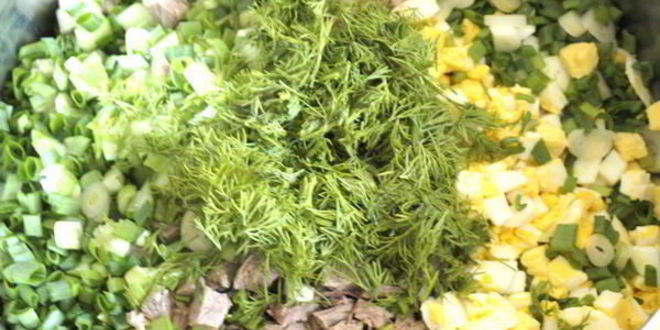 Рецепт мясной окрошки