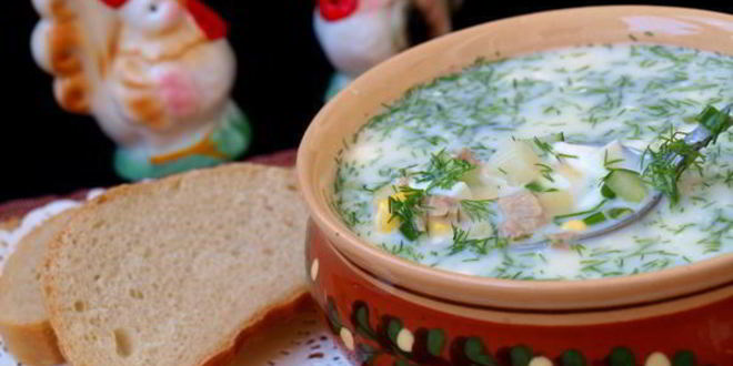 Рецепт мясной окрошки