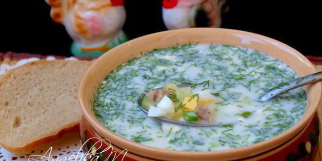 Рецепт мясной окрошки