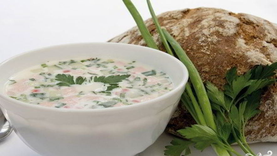 Рецепт окрошки классической с колбасой на воде