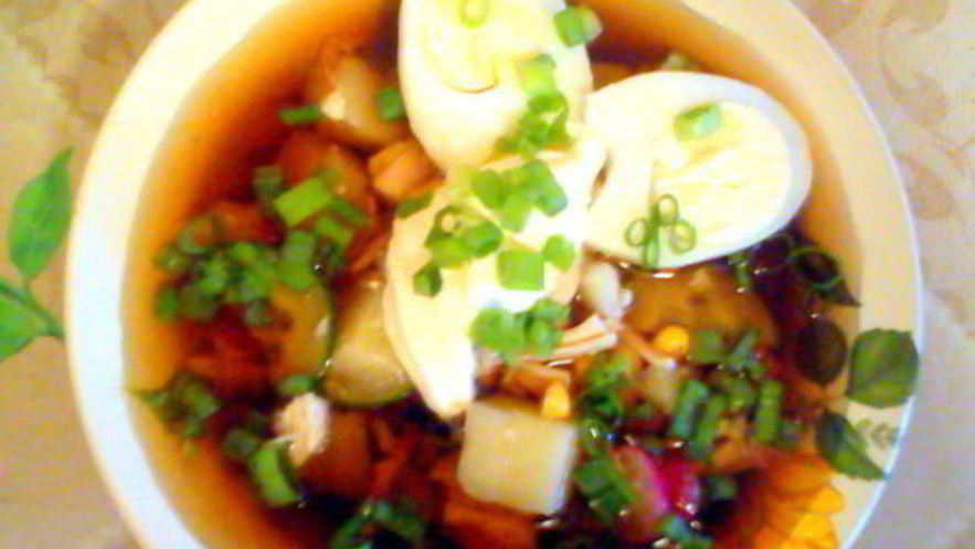 Рецепт окрошки майской фантазия